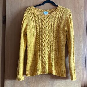 Old Navy Mustard Cable Knit Sweater